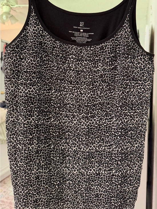 New York & Company Tops - New York & Company Black and White Leopard Print Tank